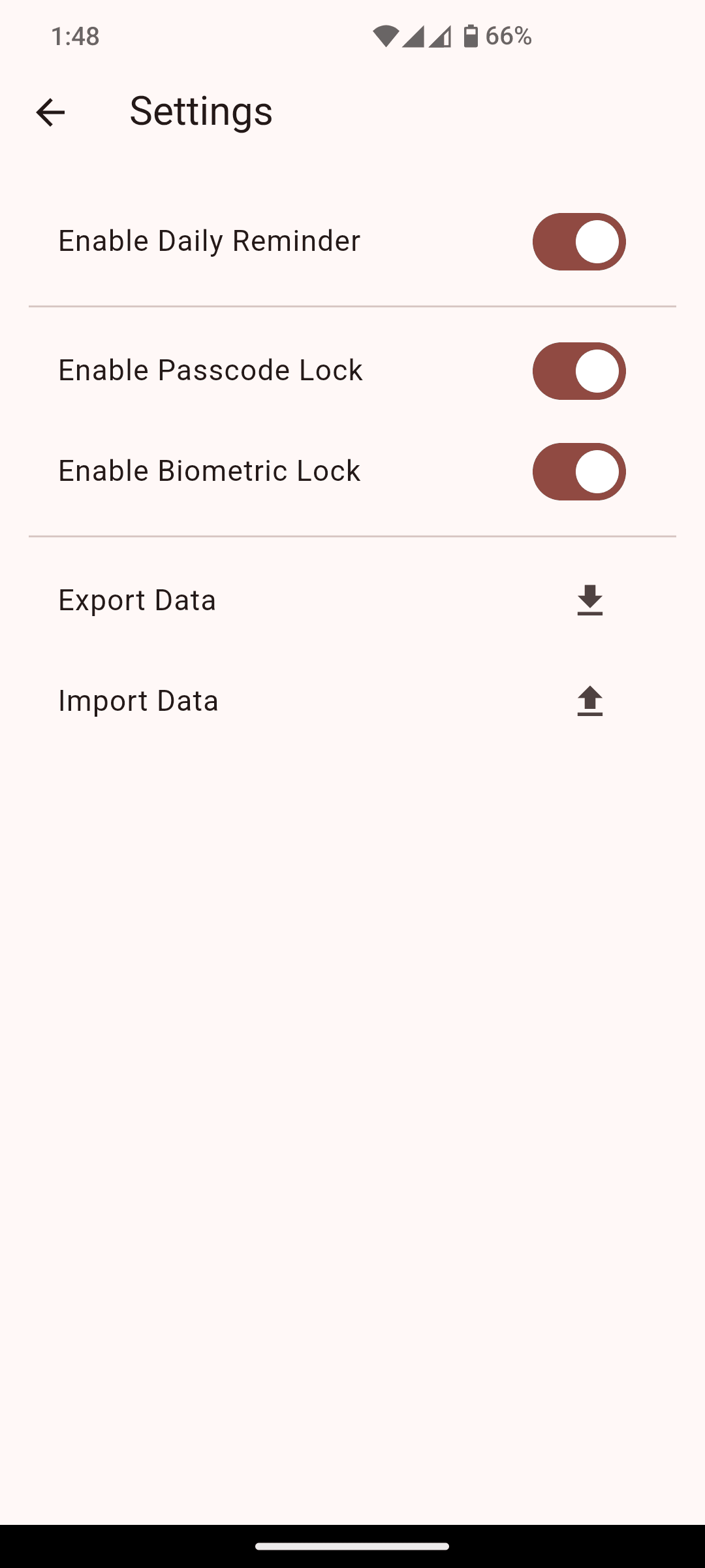 Settings Page