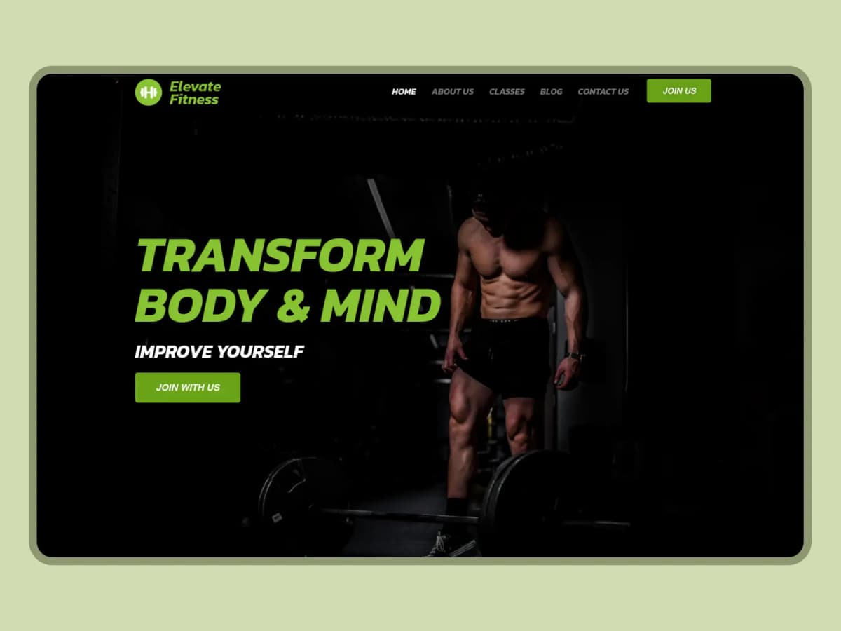 Elevate Fitness - a Gym Website