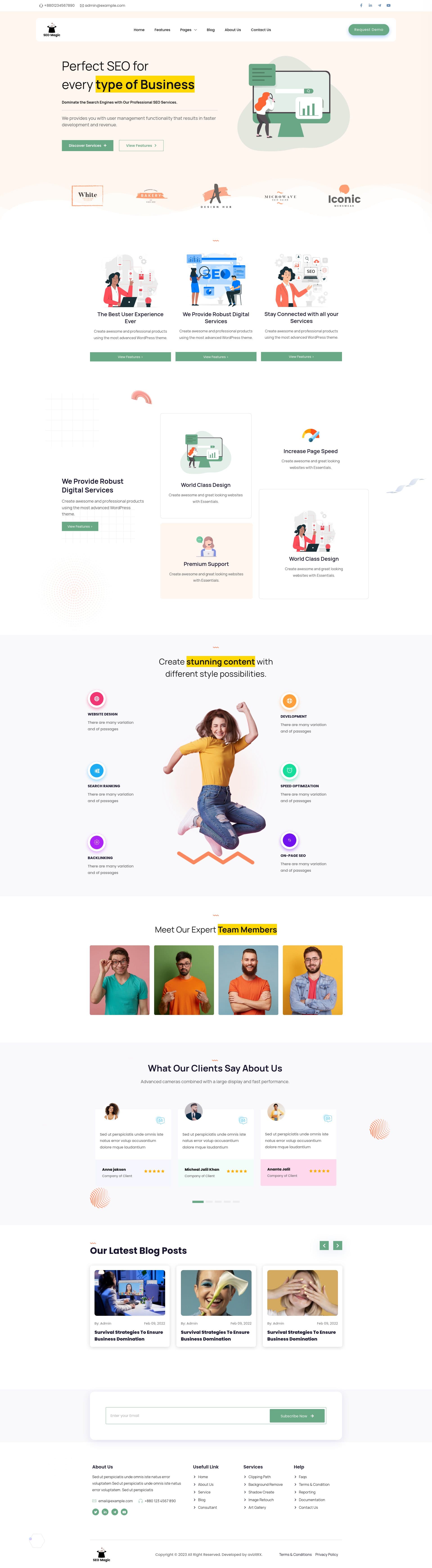 SEO Magic Agency Business Website Development by Avizit Roy avizitRX