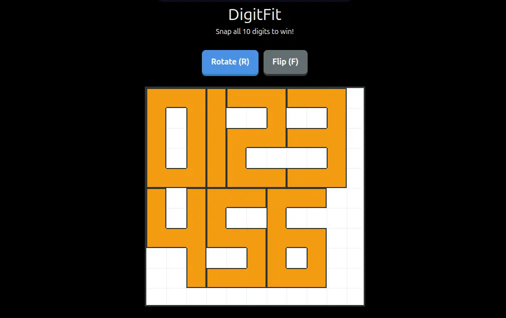 Digit Fit Puzzle Game